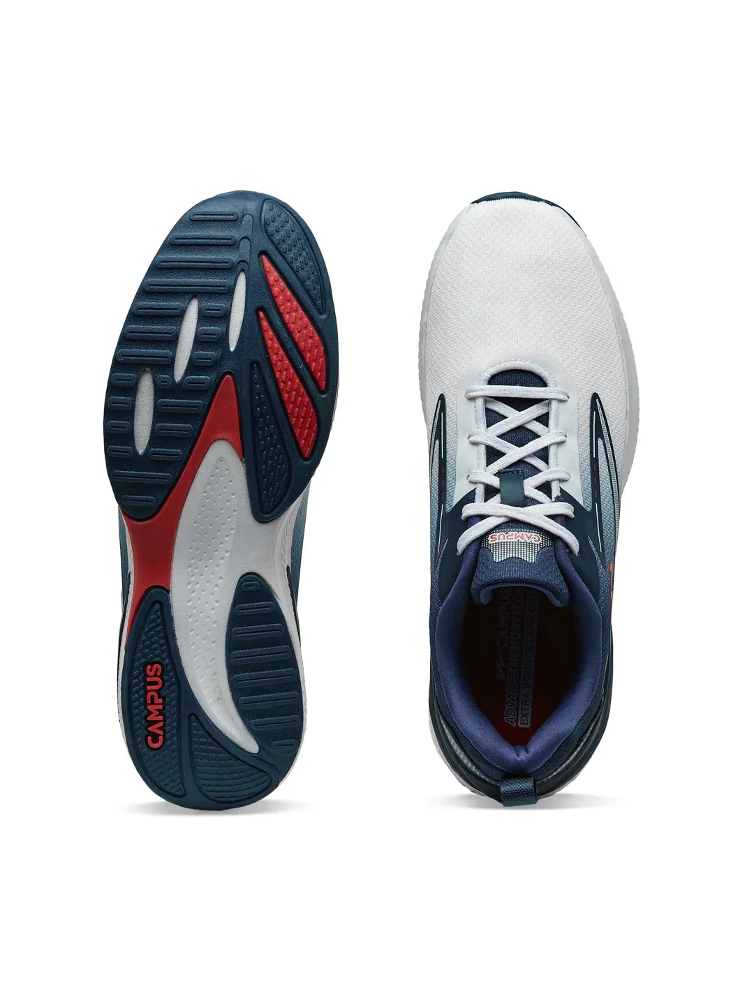 VESPER White Men's Running Shoes sold by Campus Shoes product image thumbnail 4