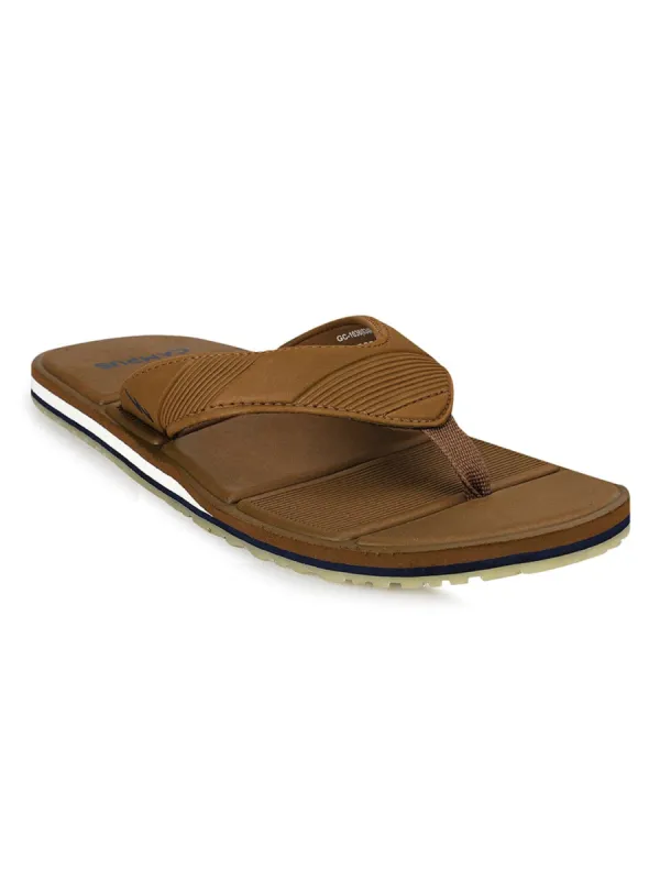 GC-1026 Tan Men's Flip Flops sold by Campus Shoes