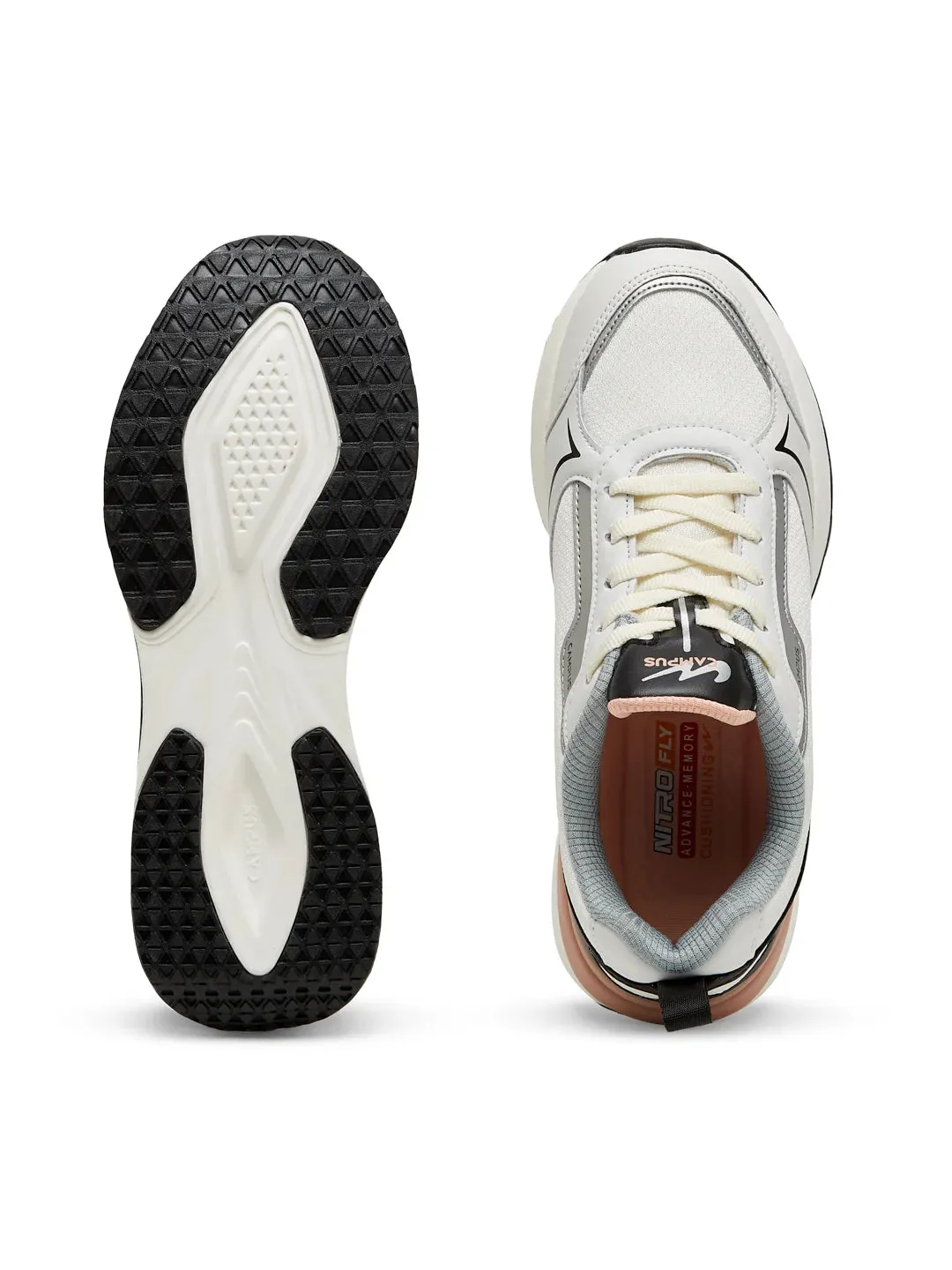 RASSLE White Women's Sneakers sold by Campus Shoes product image thumbnail 4