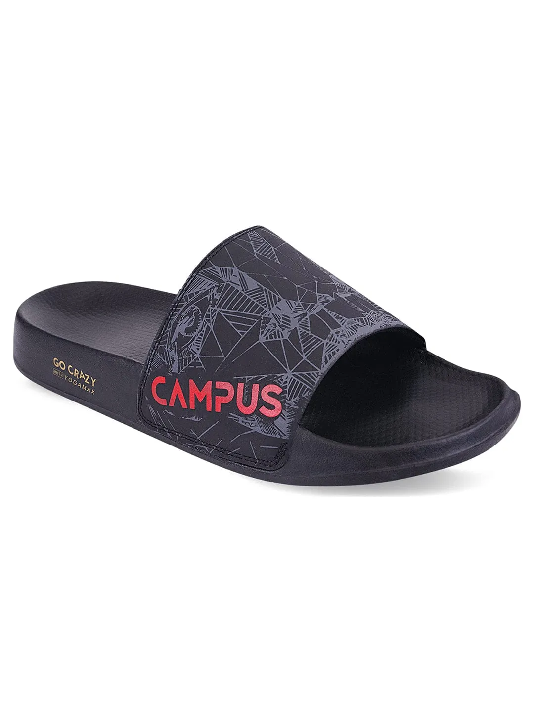 SL-423 Black Men's Slider sold by Campus Shoes