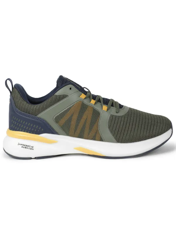 PEDRO Olive Men's Running Shoes sold by Campus Shoes