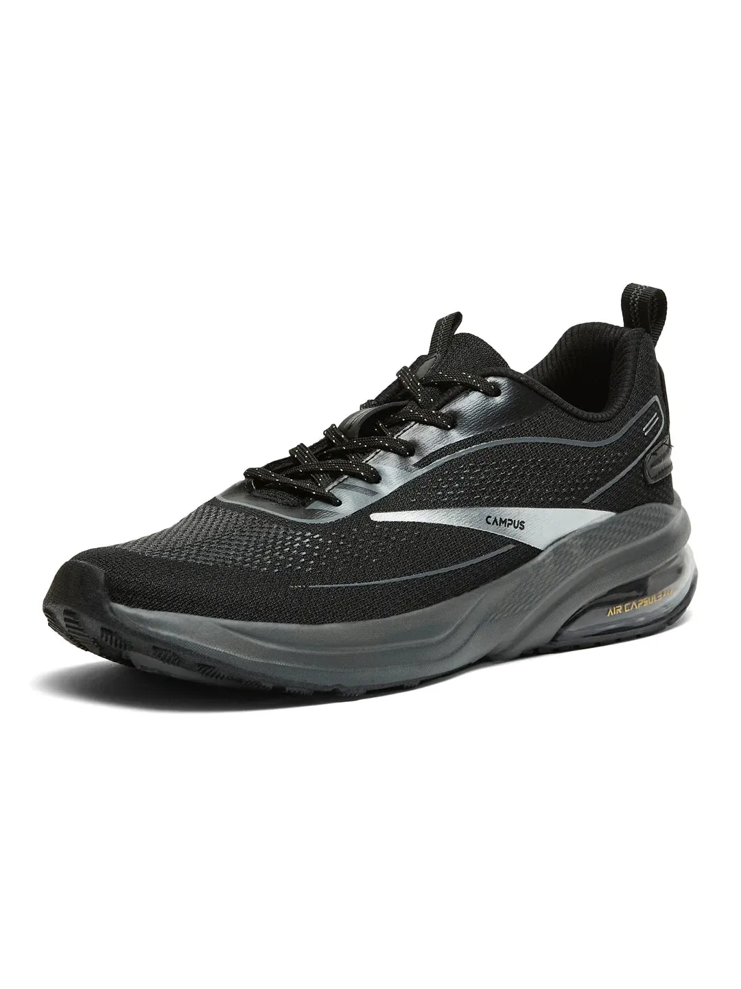 ACETATE Black Men's Running Shoes sold by Campus Shoes product image thumbnail 5