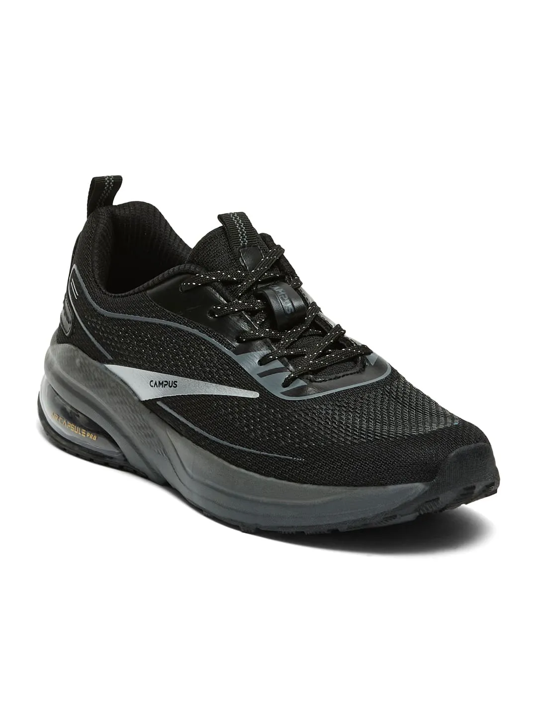 ACETATE Black Men's Running Shoes sold by Campus Shoes product image thumbnail 2