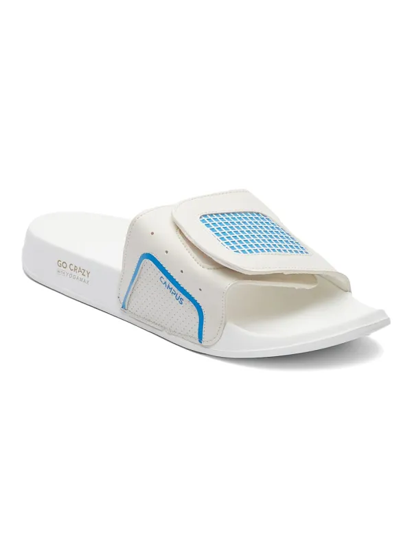 SL-461 Off White  Men's Slides sold by Campus Shoes