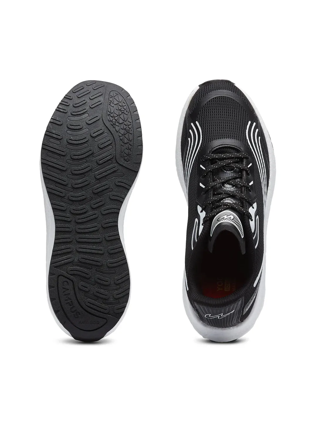 JARVIS Black Men's Running Shoes sold by Campus Shoes product image thumbnail 4