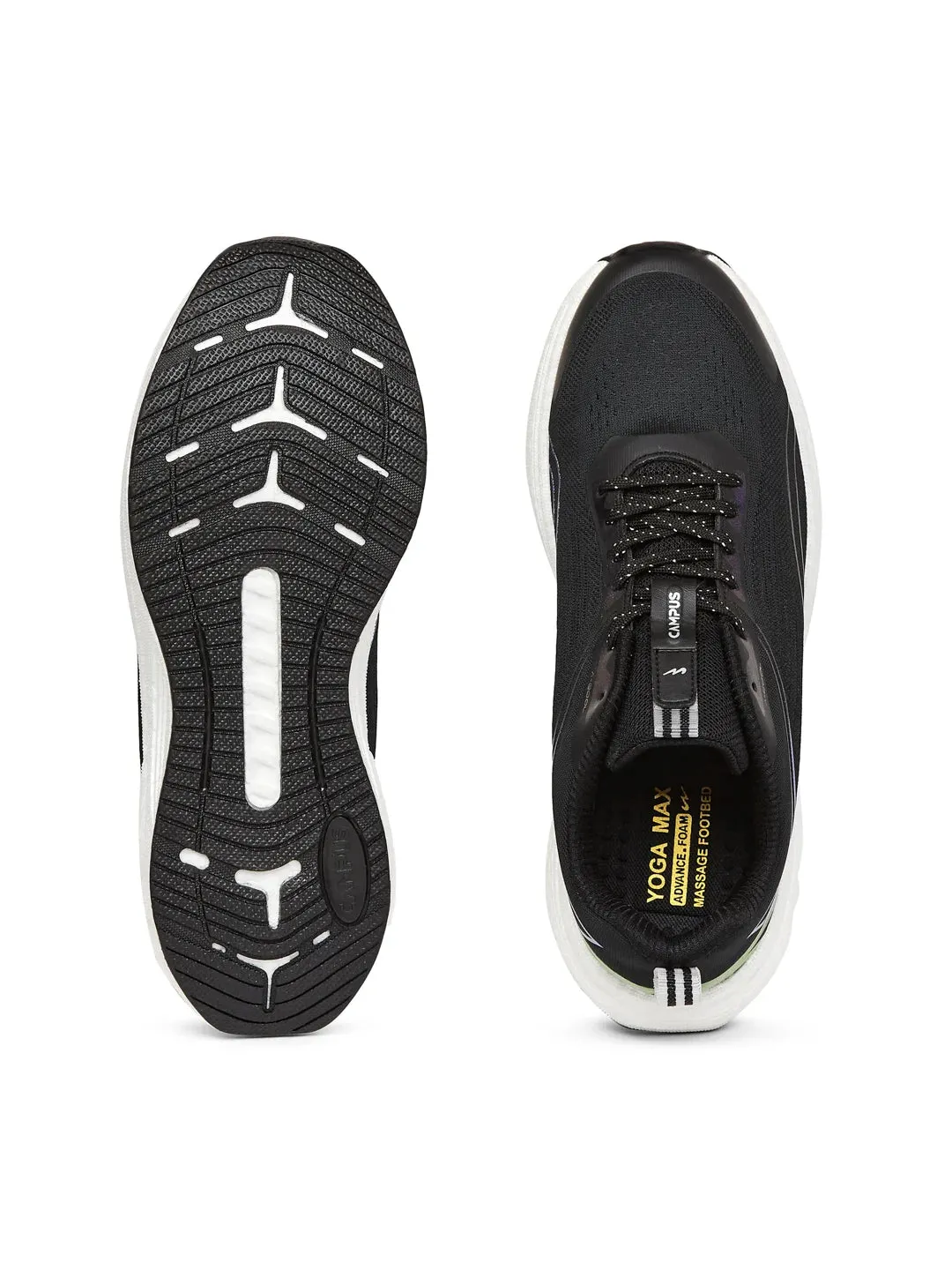 PUMPED Black Men's Running Shoes sold by Campus Shoes product image thumbnail 4
