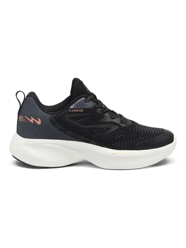 GLIMPSE Black Women's Running Shoes sold by Campus Shoes