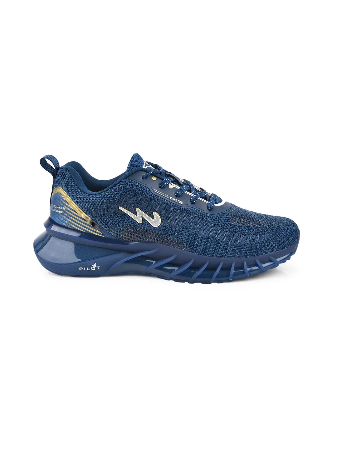 HOOD Blue Men's Running Shoes sold by Campus Shoes
