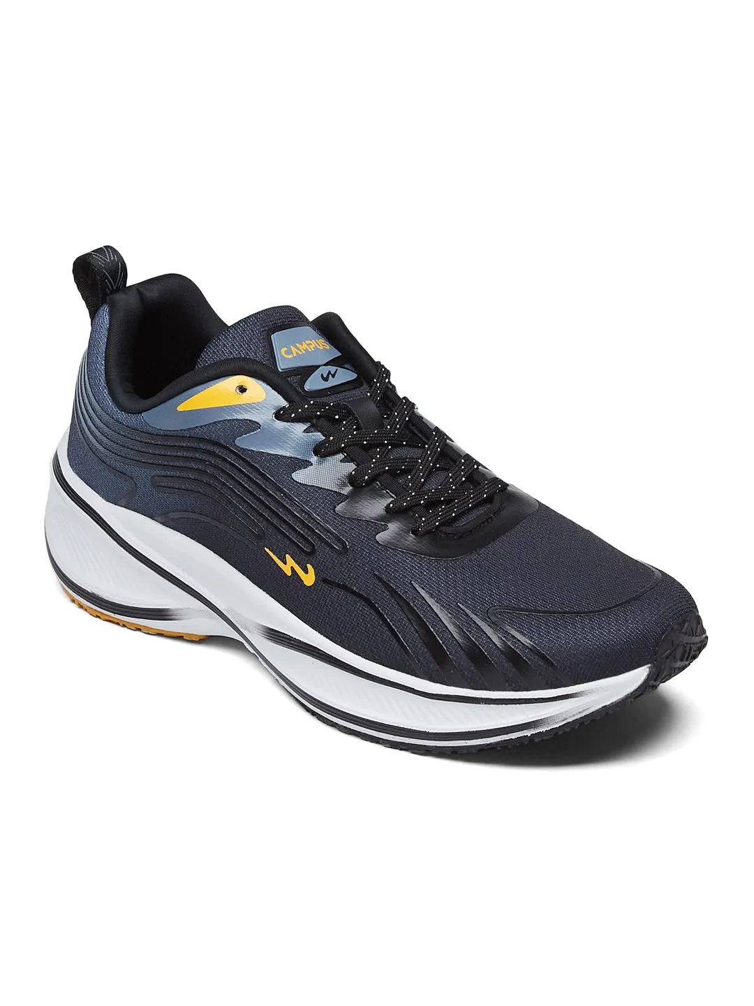 COLLAB Black Men's Running Shoes sold by Campus Shoes product image thumbnail 2
