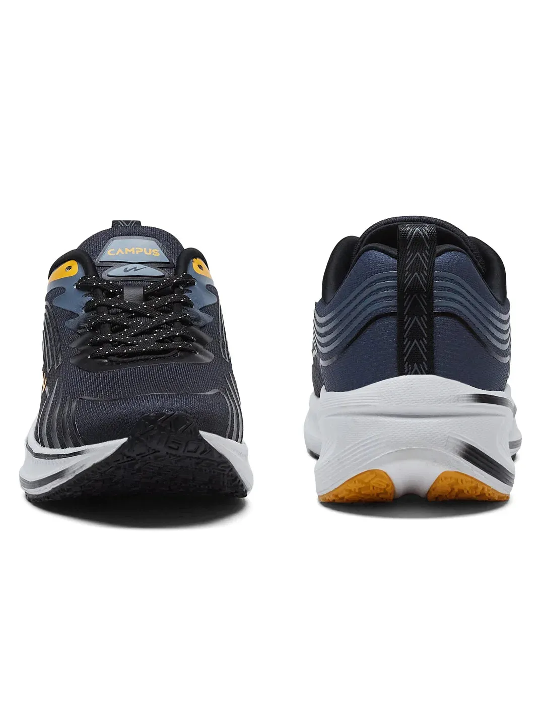 COLLAB Black Men's Running Shoes sold by Campus Shoes product image thumbnail 3