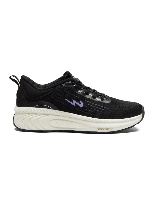MALORE Black Women's Running Shoes sold by Campus Shoes