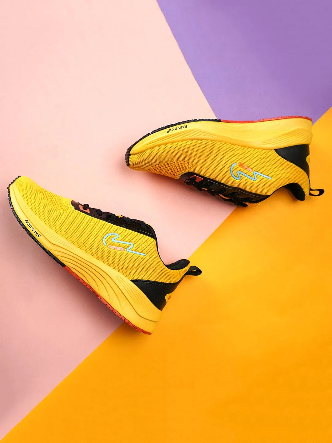 CAMP ZANE Yellow Men's Running Shoes sold by Campus Shoes product image thumbnail 5