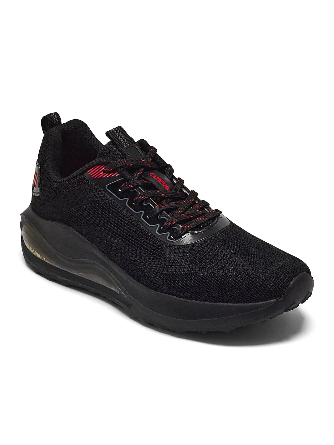 HEDGE Black Men's Running Shoes sold by Campus Shoes product image thumbnail 2