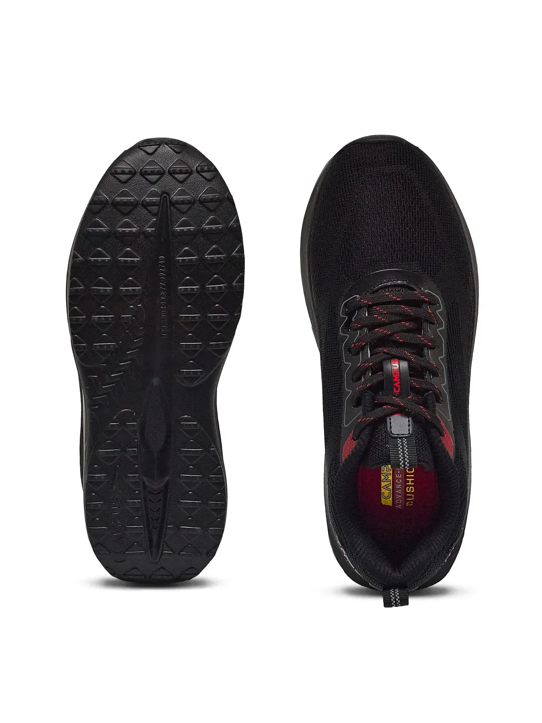 HEDGE Black Men's Running Shoes sold by Campus Shoes product image thumbnail 4