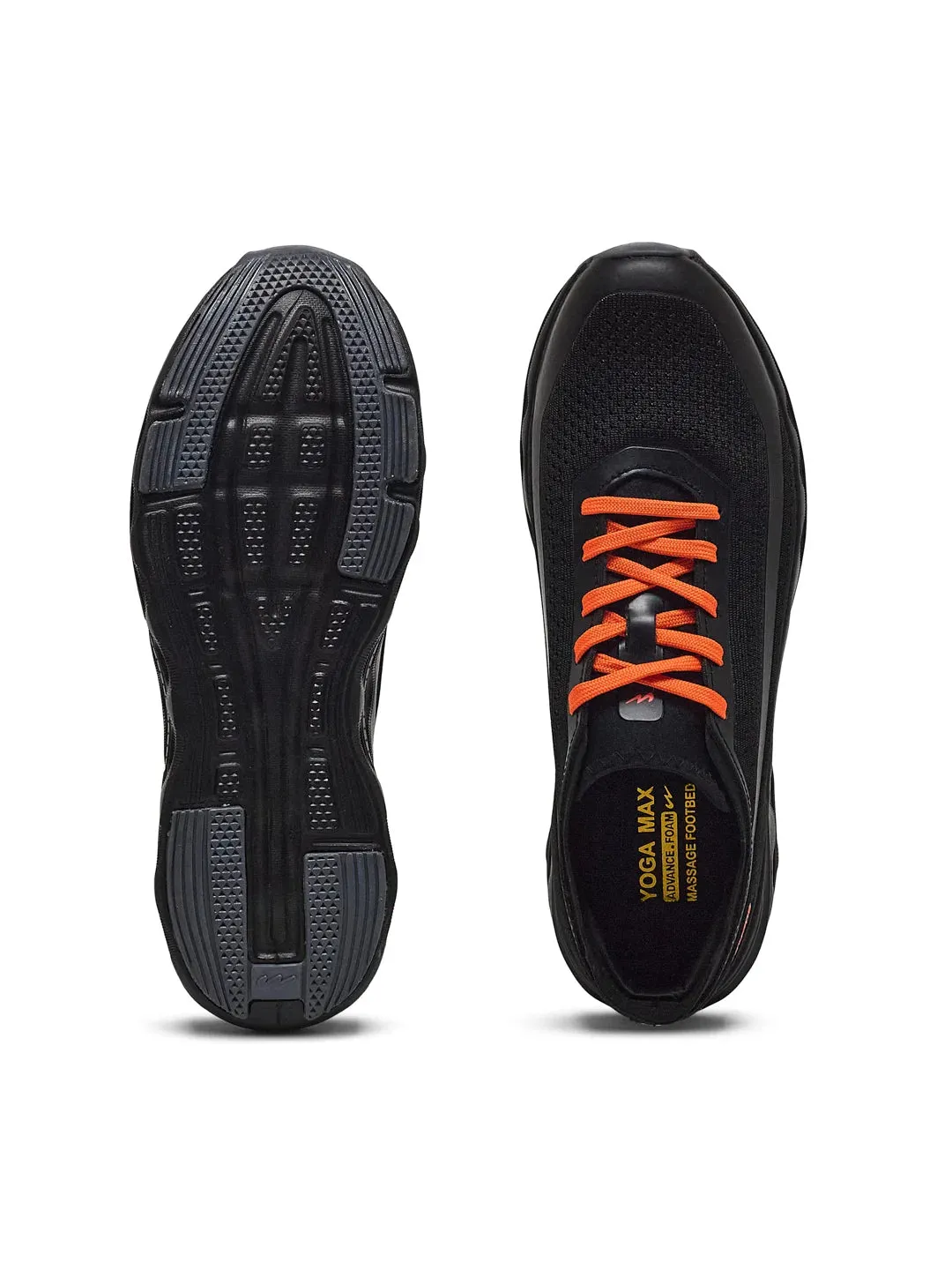 COIL PRO Black Men's Running Shoes sold by Campus Shoes product image thumbnail 4