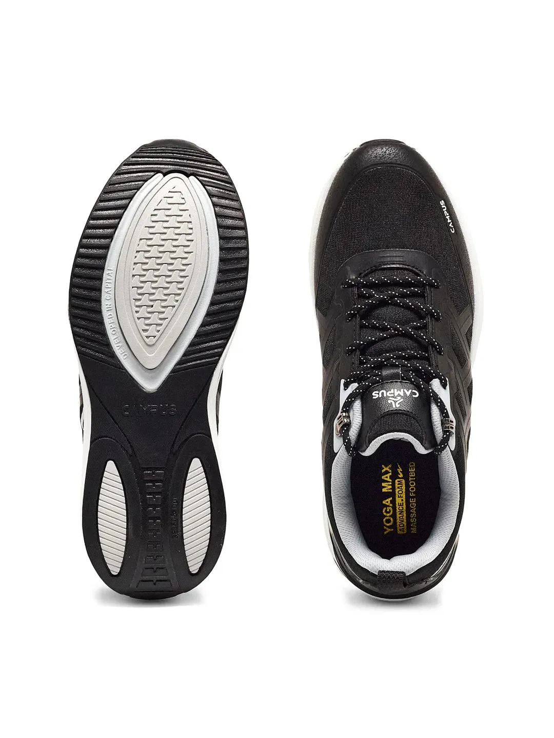 TRICK Black Men's Running Shoes sold by Campus Shoes product image thumbnail 4