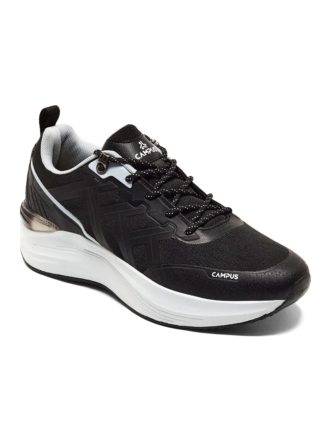 TRICK Black Men's Running Shoes sold by Campus Shoes product image thumbnail 2