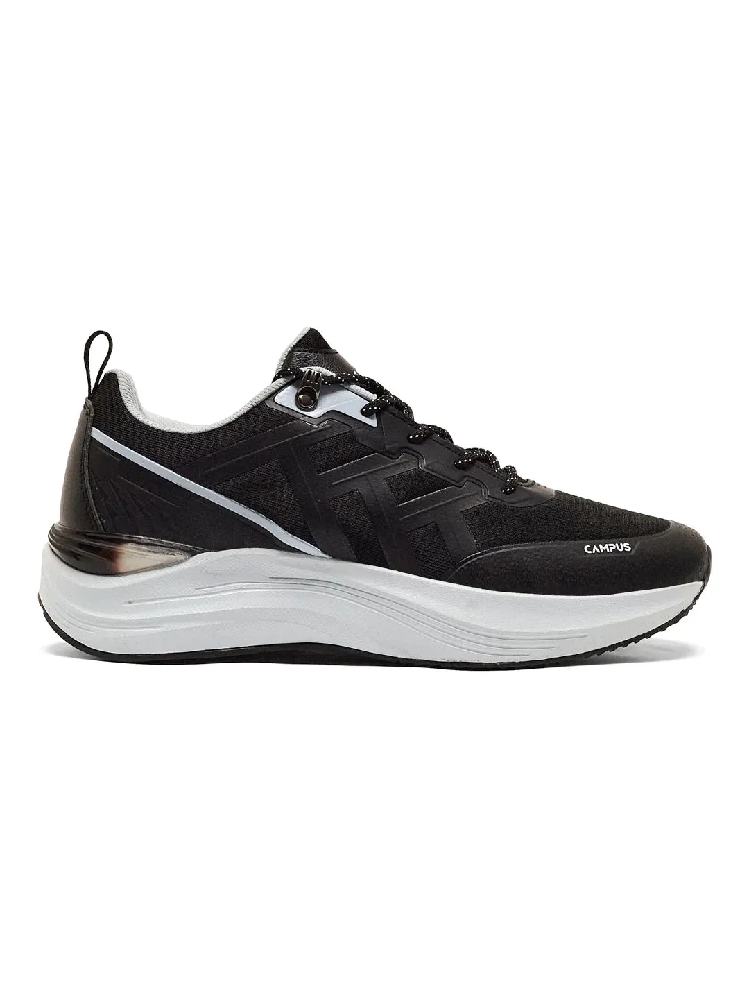 TRICK Black Men's Running Shoes sold by Campus Shoes