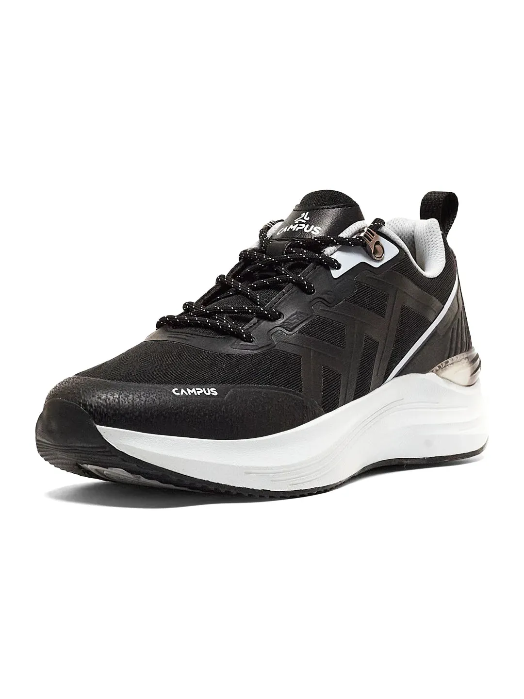 TRICK Black Men's Running Shoes sold by Campus Shoes product image thumbnail 5
