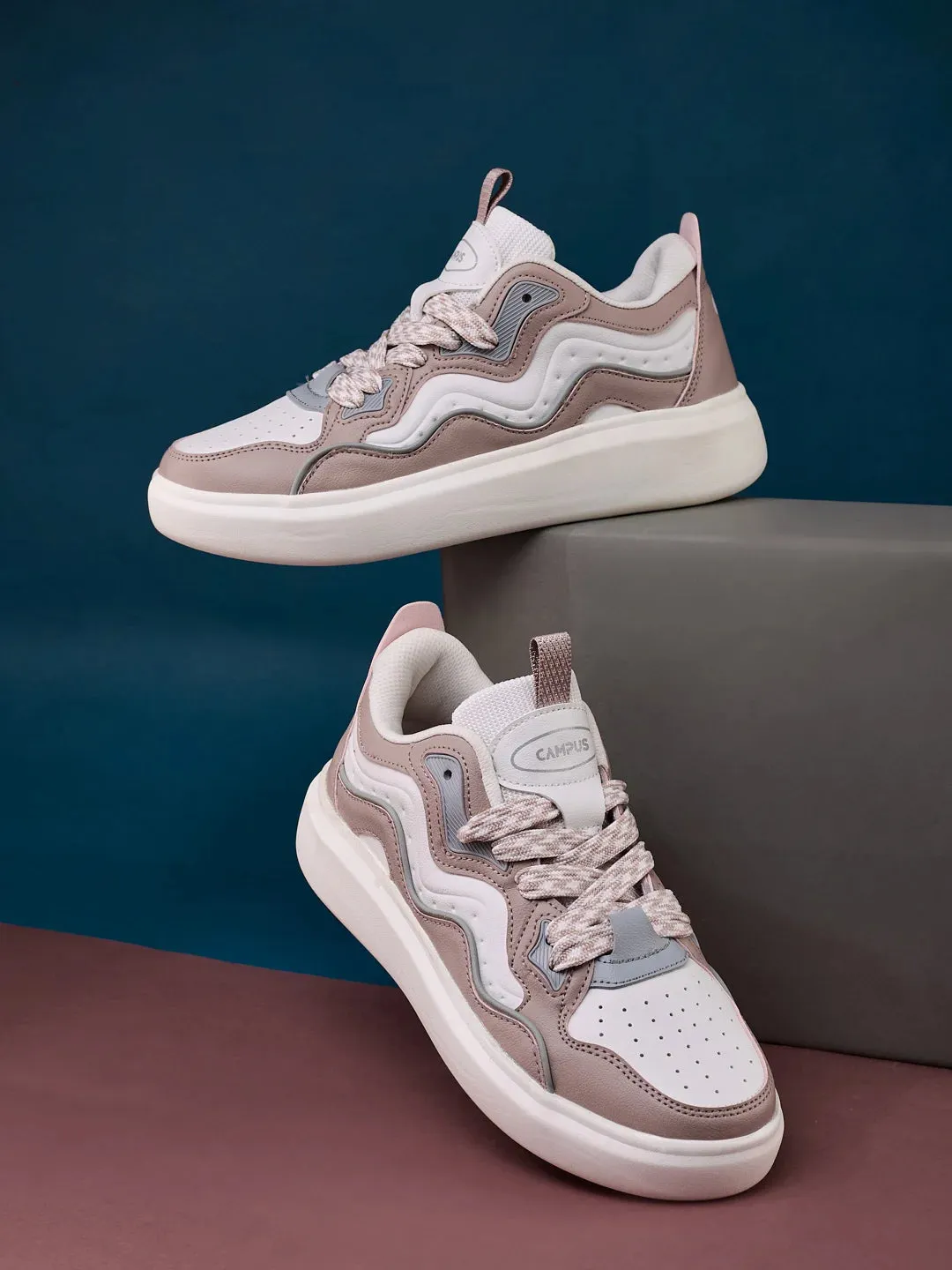 STYLO White Women's Sneakers sold by Campus Shoes