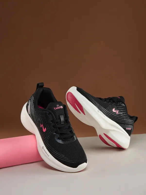 CAMP-LEX Black Women's Running Shoes sold by Campus Shoes