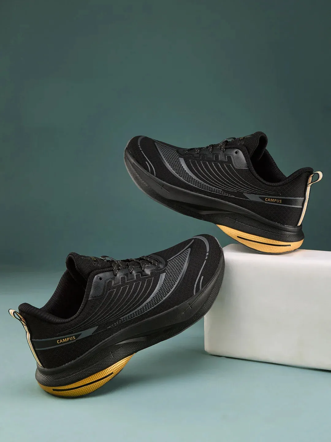 DRIVO Black Men's Running Shoes sold by Campus Shoes