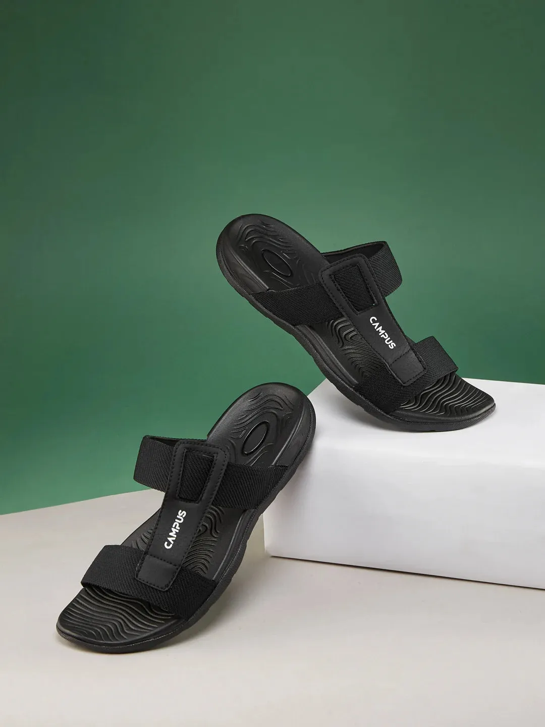 GC-22166 Black Men's Sandals sold by Campus Shoes