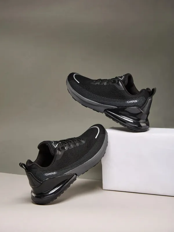 MERIT Black Men's Running Shoes sold by Campus Shoes