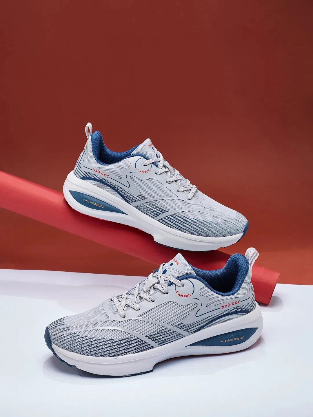 GLITCH Grey Men's Running Shoes sold by Campus Shoes