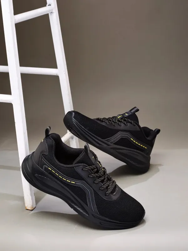 TACT Black Men's Running Shoes sold by Campus Shoes