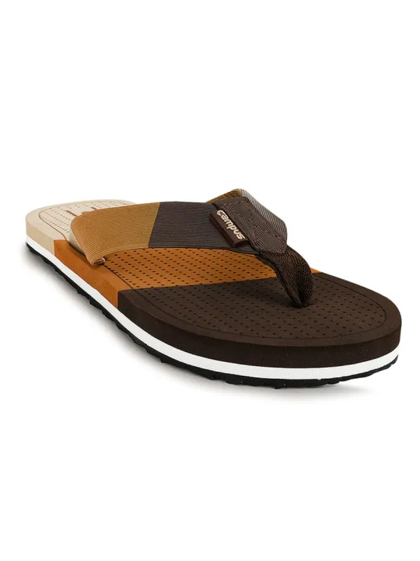 GC-1022 Brown Men's Flip Flops sold by Campus Shoes