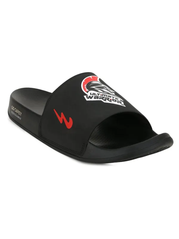 SL-SPR001 Black Men's Slides sold by Campus Shoes