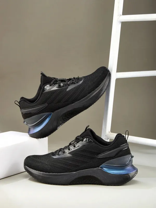 GLOAM Black Men's Running Shoes sold by Campus Shoes
