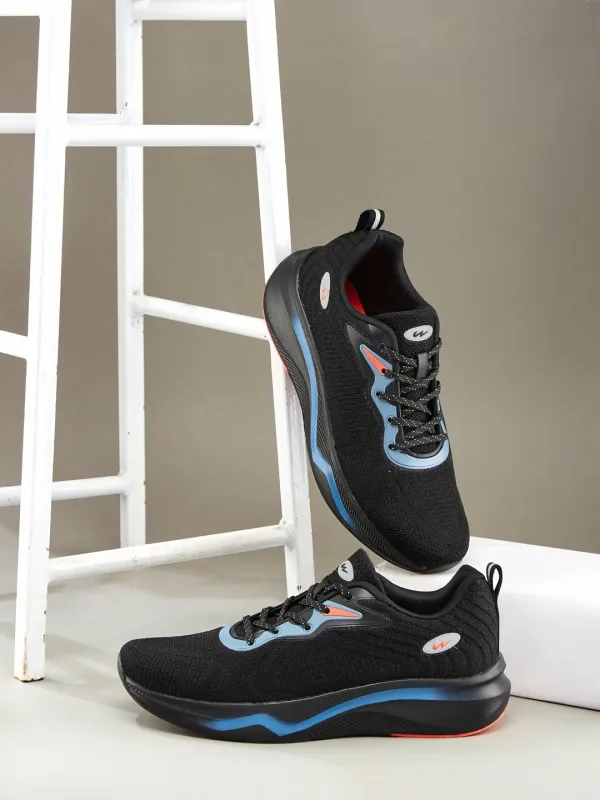 GRETTA Black Men's Running Shoes sold by Campus Shoes