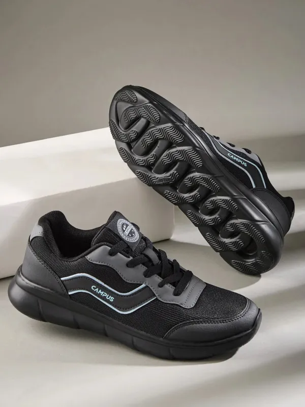 EVARO Black Men's Running Shoes sold by Campus Shoes