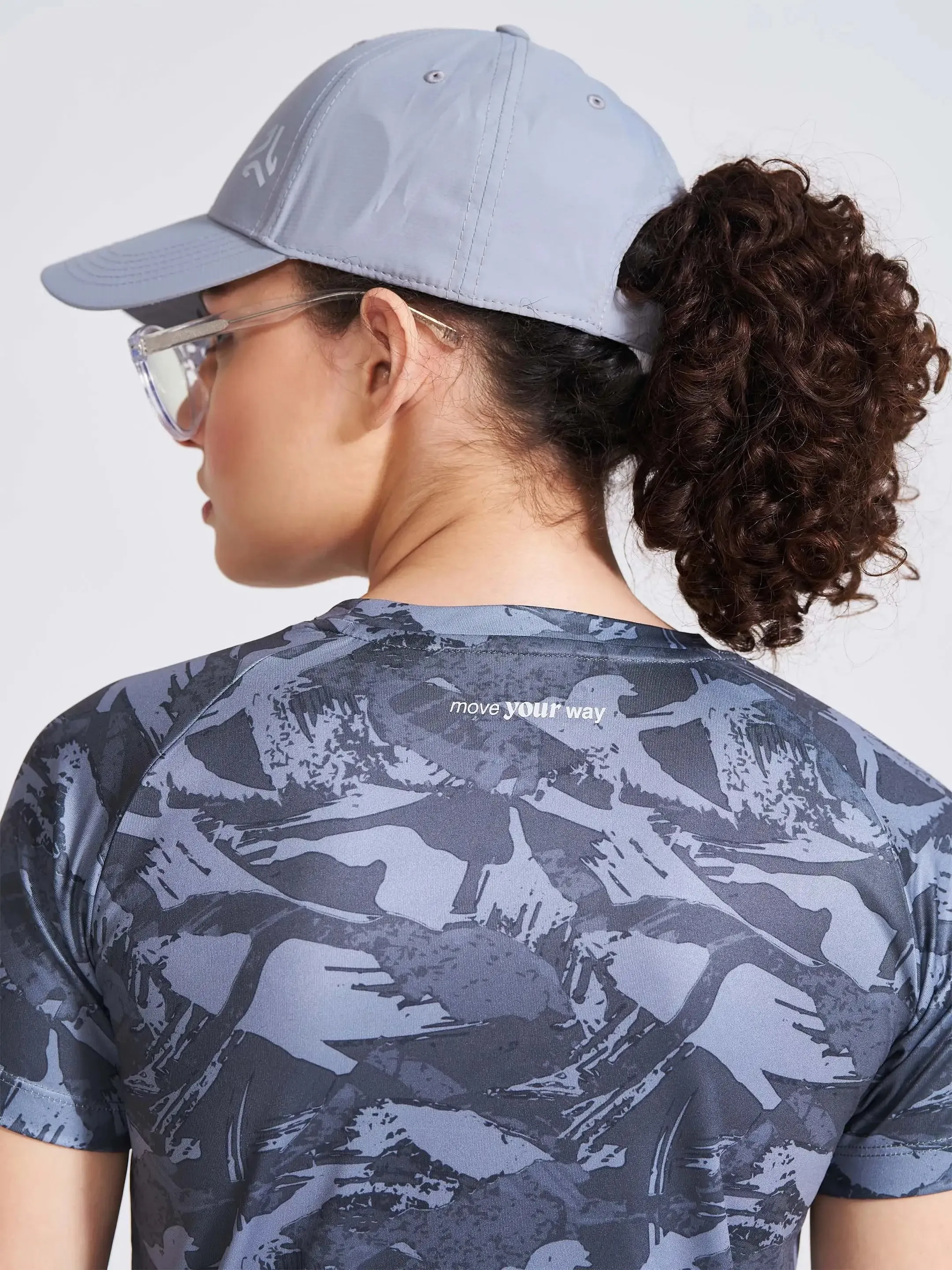 Women's Black Printed Round Neck T-Shirt sold by Campus Shoes product image thumbnail 5