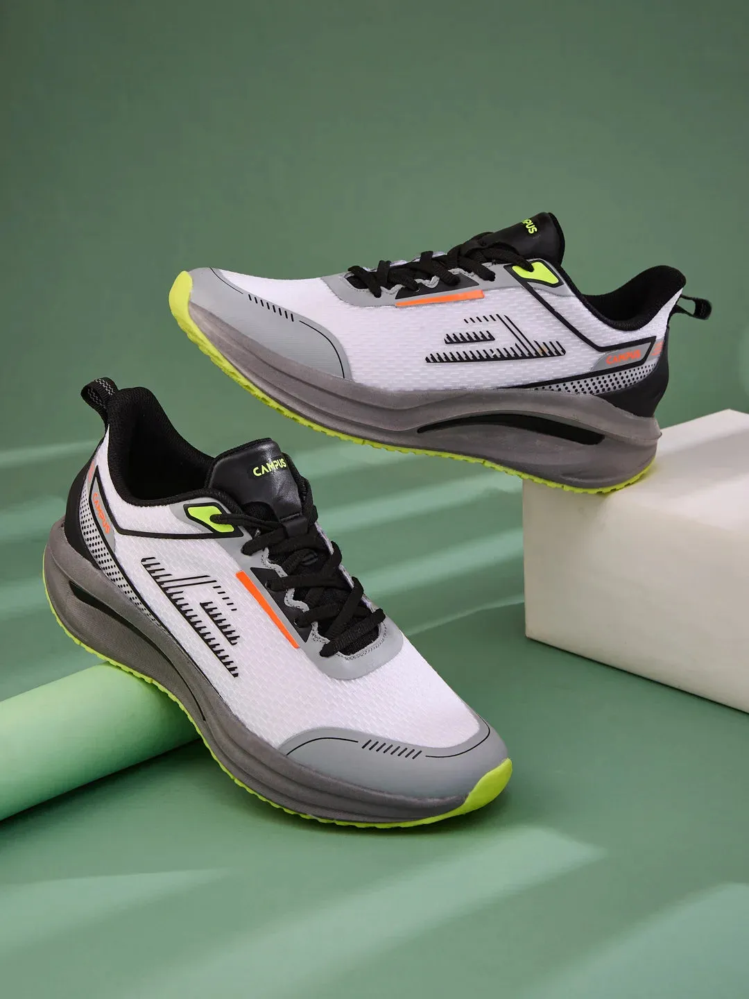 STRUT White Men's Running Shoes sold by Campus Shoes