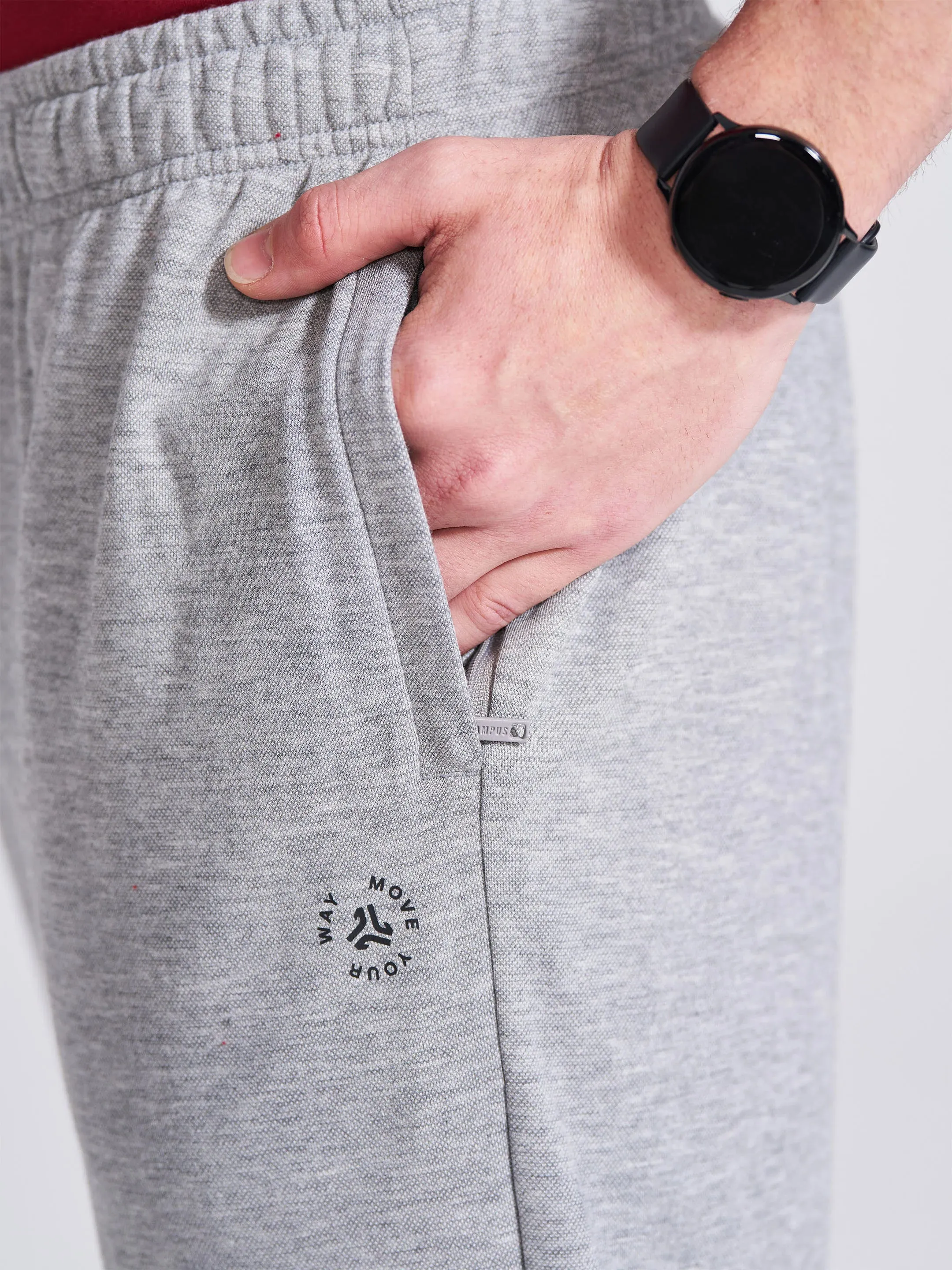 Men's Grey Regular Fit Track Pants sold by Campus Shoes product image thumbnail 3