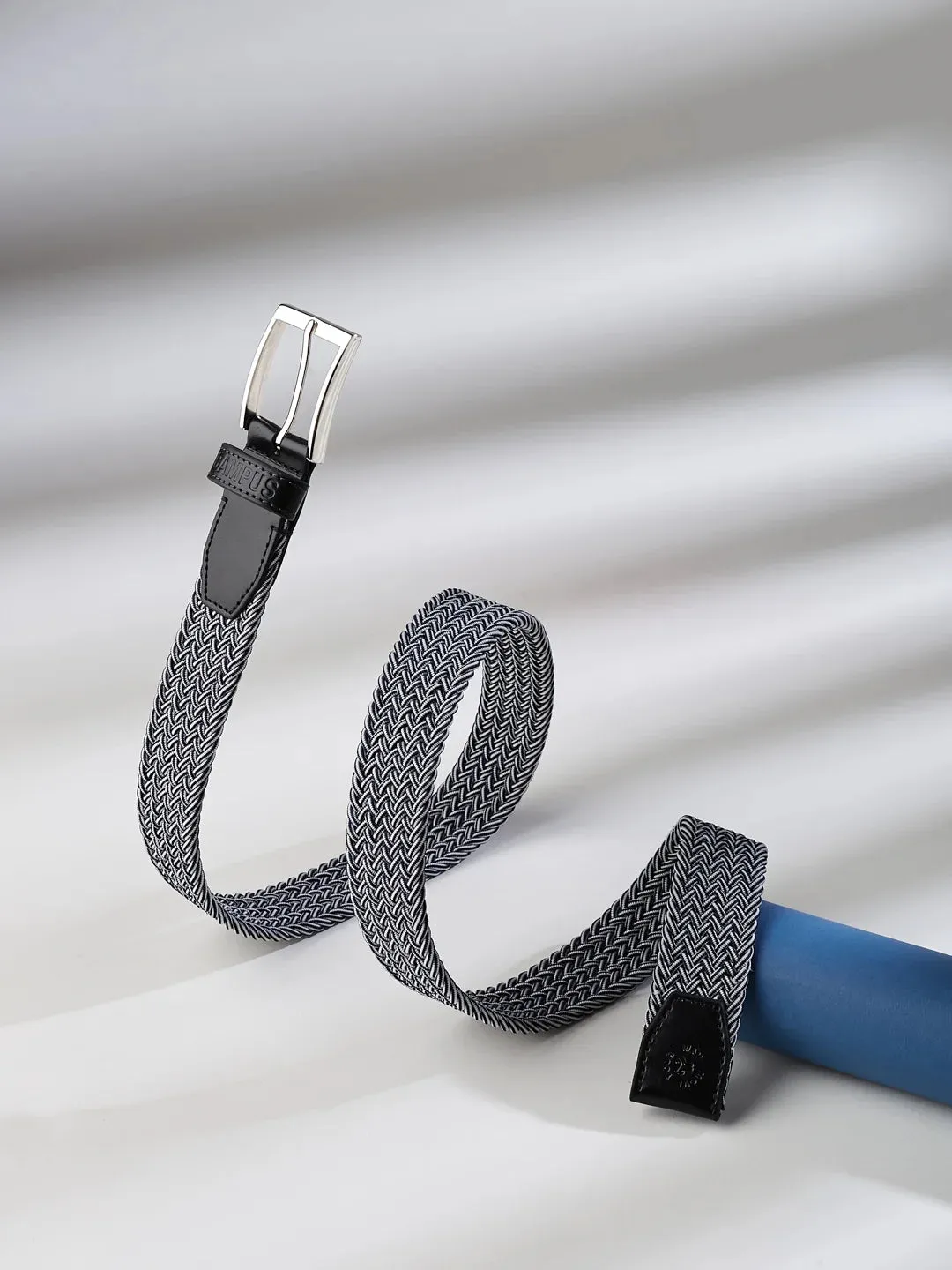 Dual Tone Braided Blue Unisex Belt sold by Campus Shoes product image thumbnail 2