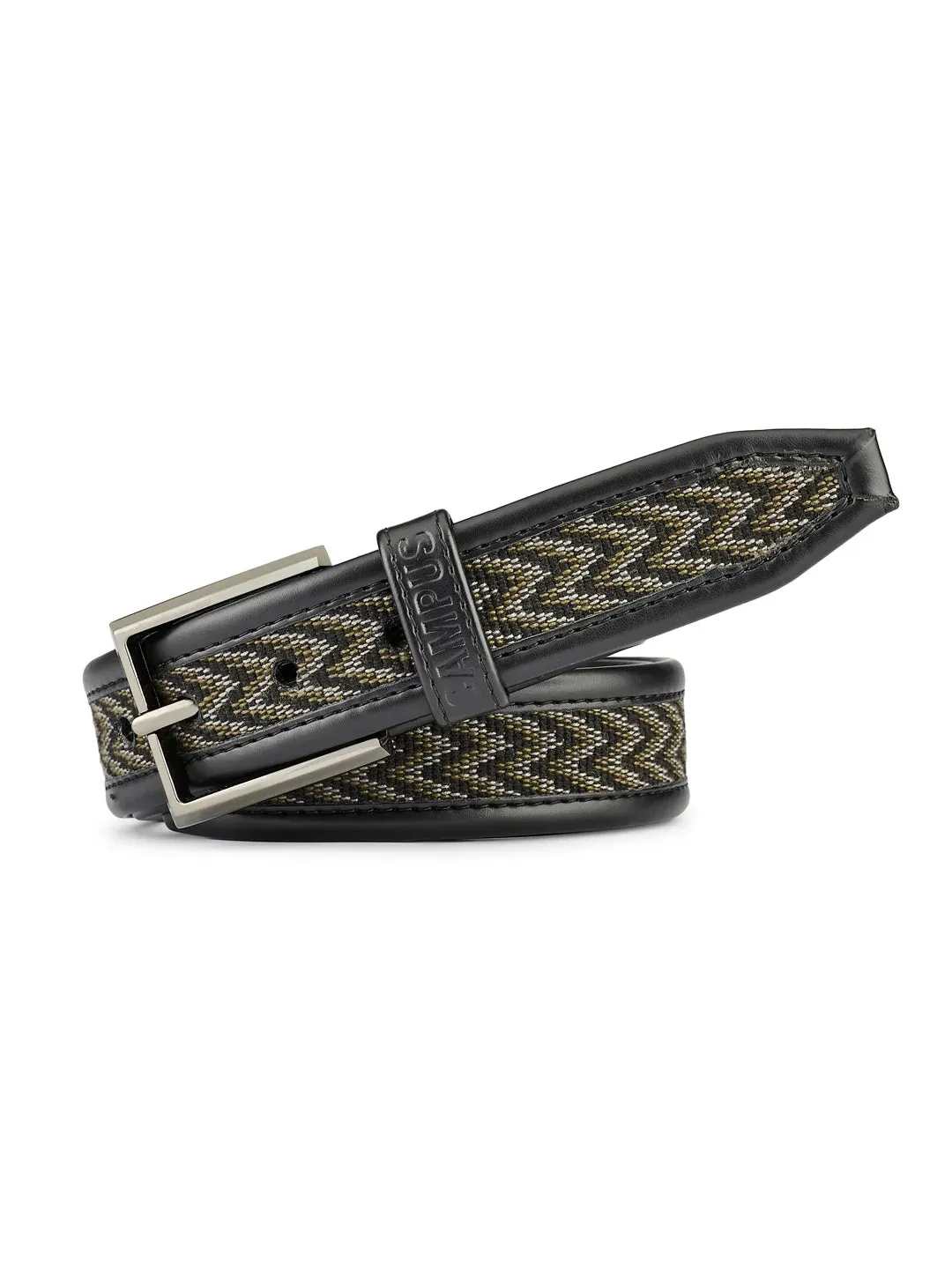 Jacquard Braided Black Unisex Belt sold by Campus Shoes product image thumbnail 4