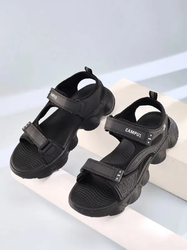 GC-22171 Black Men's Sandals made by Campus Shoes
