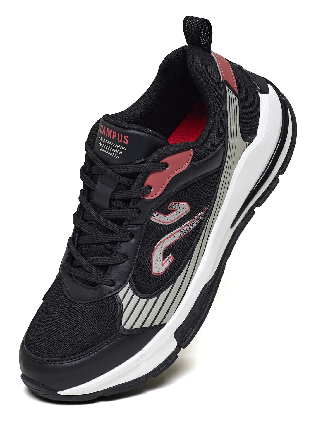 DENRO Black Men's Sneakers sold by Campus Shoes product image thumbnail 3