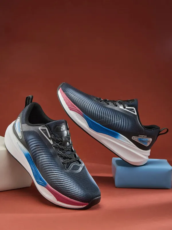 STAVE Black Men's Running Shoes made by Campus Shoes