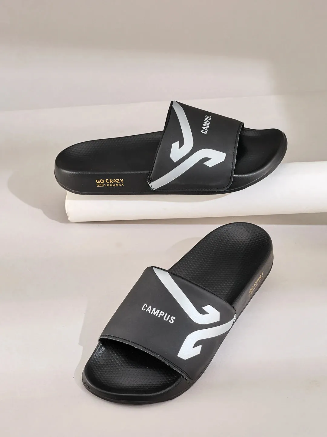 SL-476 Black Men's Slides sold by Campus Shoes