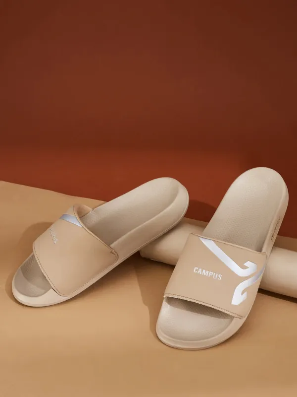 SL-476 Beige Men's Slides made by Campus Shoes