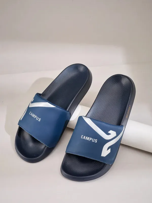 SL-476 Navy Men's Slides made by Campus Shoes