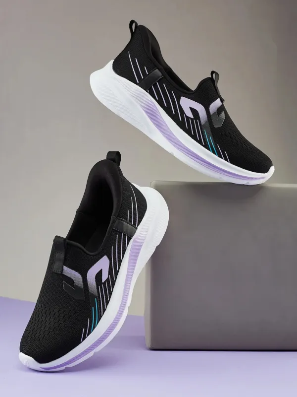 DAVO Black Women's Walking Shoes made by Campus Shoes