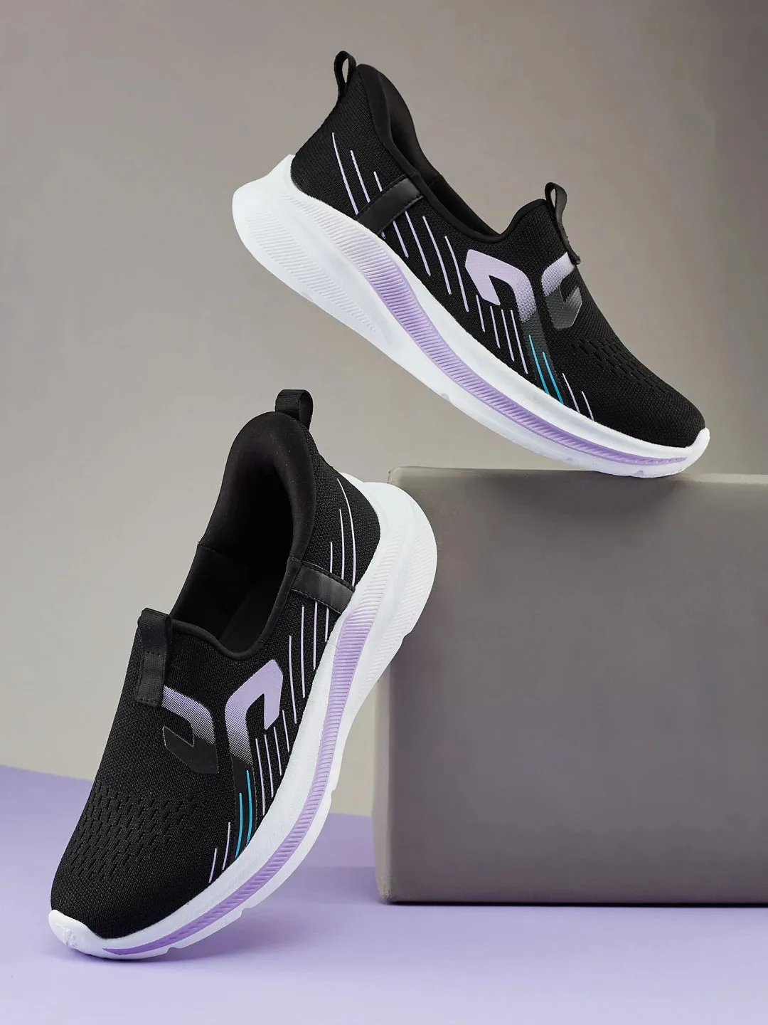 DAVO Black Women's Walking Shoes sold by Campus Shoes