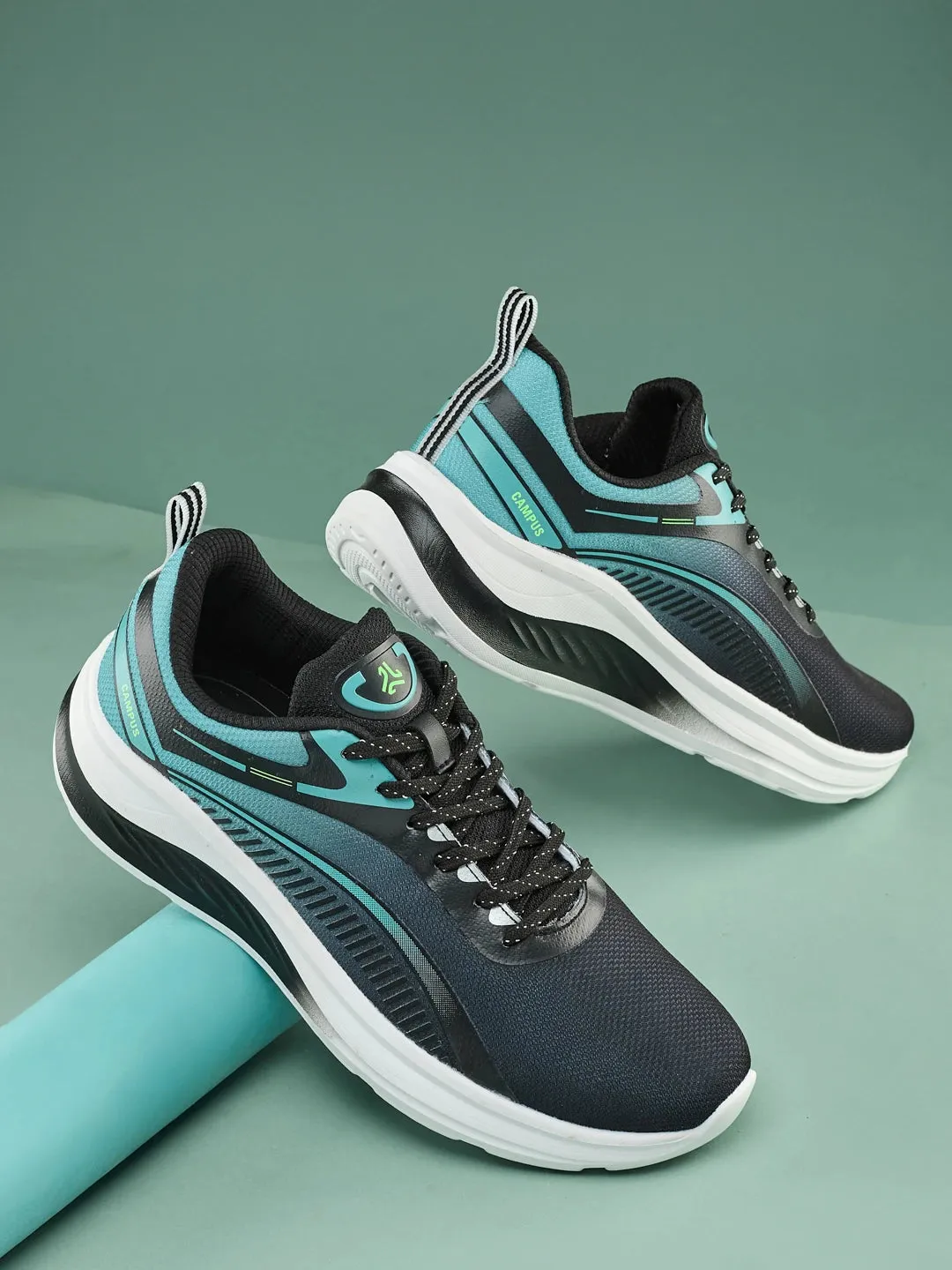 ROSIL Black Men's Running Shoes sold by Campus Shoes