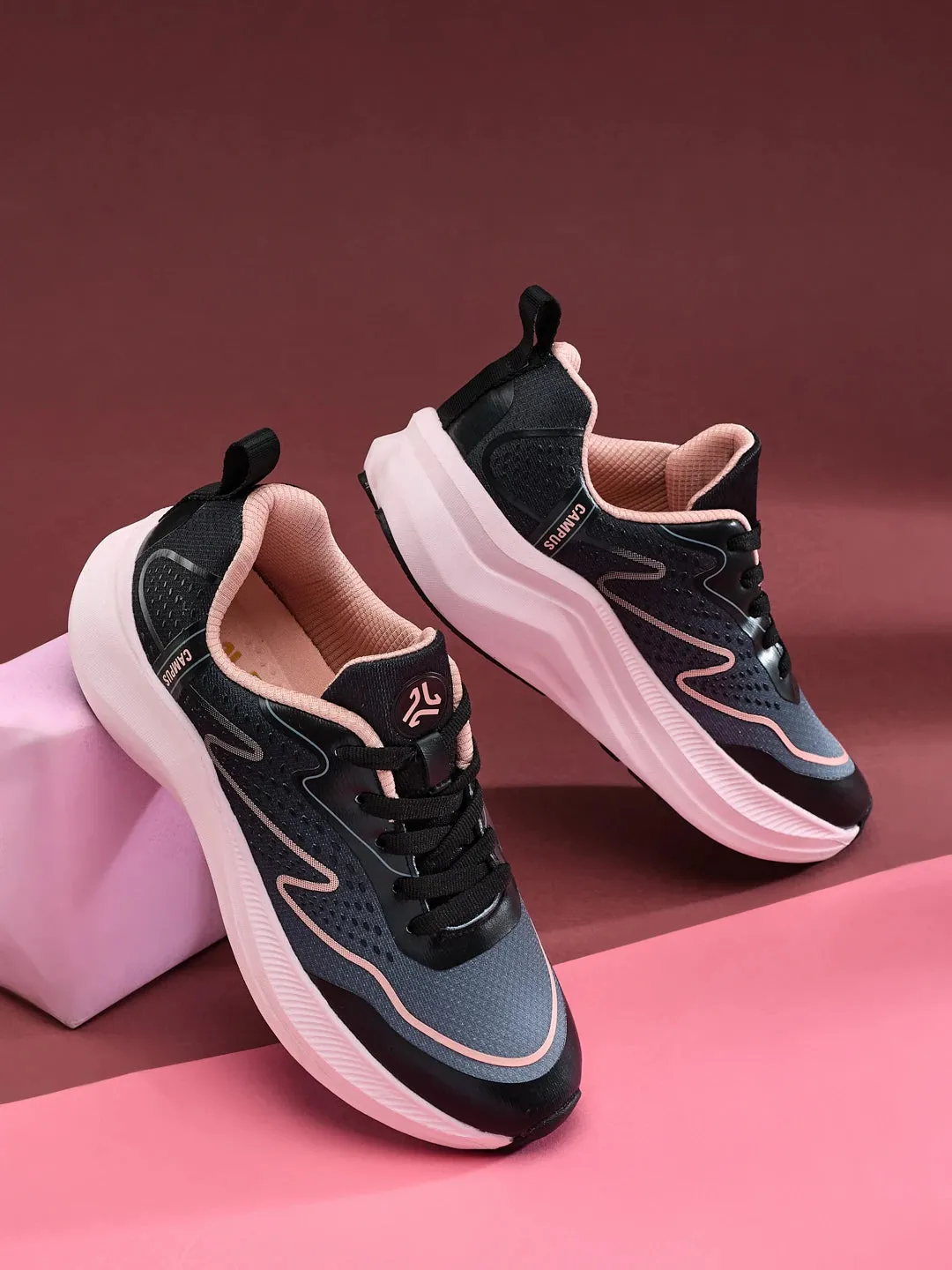 SHEAR Black Women's Running Shoes sold by Campus Shoes